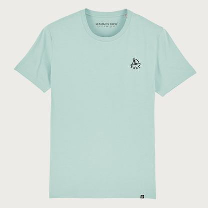 Sail boat embroidered T-shirt