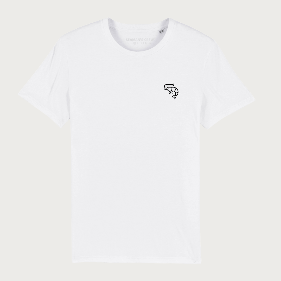 Shrimp embroidered T-shirt